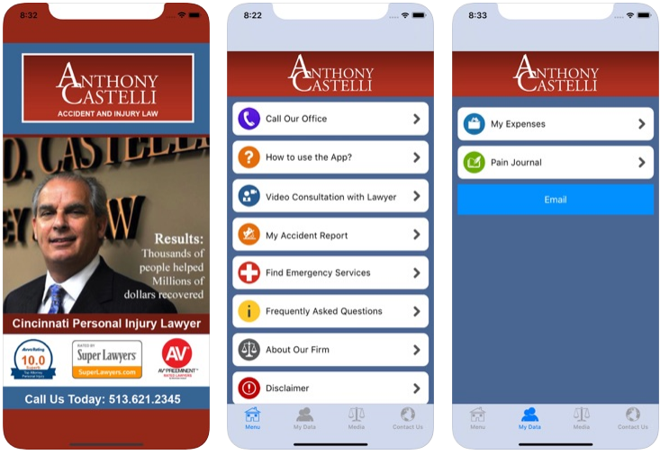 Auto accident app for iPhone by Cincinnati injury attorney