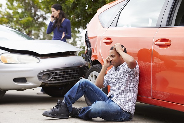 Young teen sitting down to recover after getting into a rear-end motor vehicle accident in Ohio